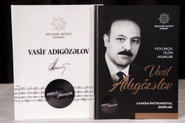Collection of notes of Azerbaijani composers's works, published by the Heydar Aliyev Foundation, presented in Shusha