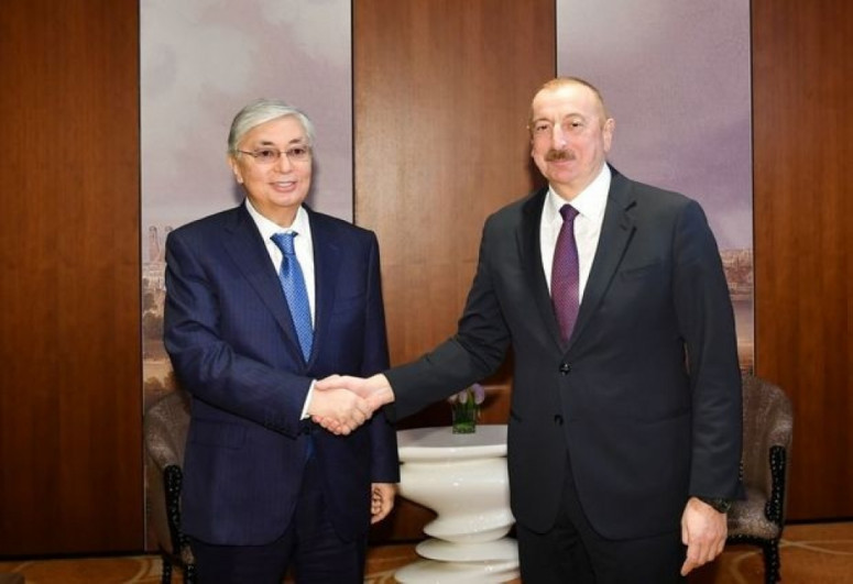 President of Kazakhstan Kasym-Jomart Tokayev, President of Azerbaijan Ilham Aliyev