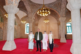President Ilham Aliyev visited Yukhari Govharagha mosque in Shusha-VIDEO -UPDATED 