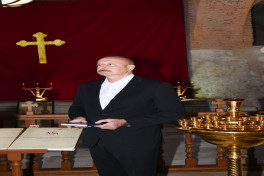 President Ilham Aliyev visited Albanian Church of Blessed Virgin Mary in Nij settlement, Gabala-PHOTO 