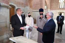 President Ilham Aliyev visited Albanian Church of Blessed Virgin Mary in Nij settlement, Gabala-PHOTO 