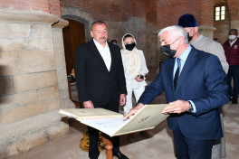 President Ilham Aliyev visited Albanian Church of Blessed Virgin Mary in Nij settlement, Gabala-PHOTO 