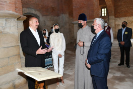 President Ilham Aliyev visited Albanian Church of Blessed Virgin Mary in Nij settlement, Gabala-PHOTO 