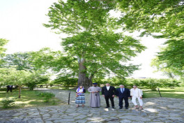 President Ilham Aliyev visited secondary school No 1 and Saint Elisæus Jotaari Church in Nij settlement, Gabala-UPDATED 