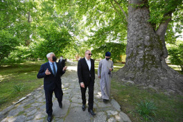 President Ilham Aliyev visited secondary school No 1 and Saint Elisæus Jotaari Church in Nij settlement, Gabala-UPDATED 