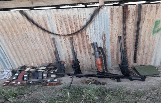 Weapon and ammunition found in military points abandoned by Armenians in Khojavend-PHOTO 