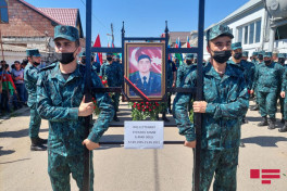Azerbaijani serviceman, killed as a result of violation of state border, laid to rest in Tovuz-PHOTO 