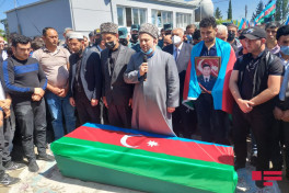 Azerbaijani serviceman, killed as a result of violation of state border, laid to rest in Tovuz-PHOTO 