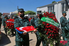 Azerbaijani serviceman, killed as a result of violation of state border, laid to rest in Tovuz-PHOTO 
