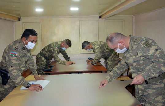 Azerbaijani MoD: Tasks are fulfilled on the maps in the course of the exercises