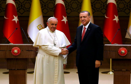 Erdogan discussed events occurred in Gaza with Pope Francis 