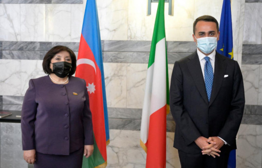 Sahiba Gafarova and  Luigi Di Maio