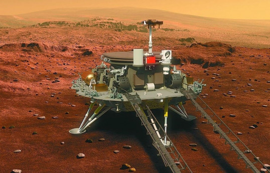 China’s Mars rover descends from platform to explore Mars
