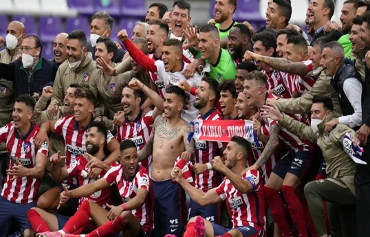 Atletico Madrid fans celebrate La Liga Title in the Spanish Capital