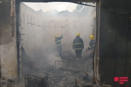 Fire, erupted in a market in Barda, extinguished-PHOTO -VIDEO -UPDATED 