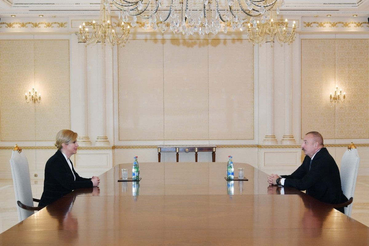 President of Azerbaijan Ilham Aliyev,  former President of Croatia Kolinda Grabar-Kitarovic