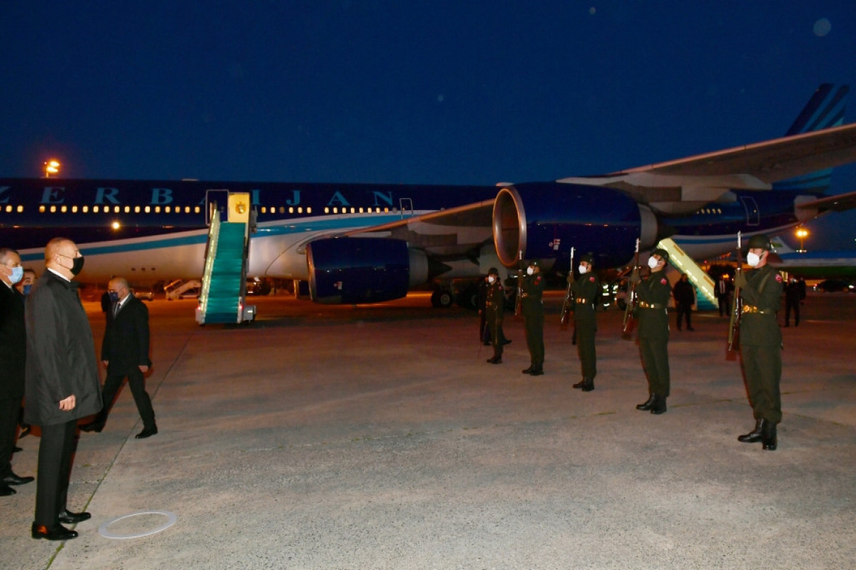 President Ilham Aliyev arrived in Turkey