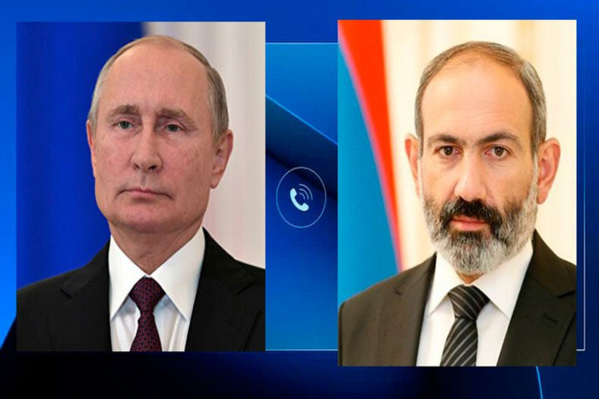 Russian President Vladimir Putin and Armenian Prime Minister Nikol Pashinyan