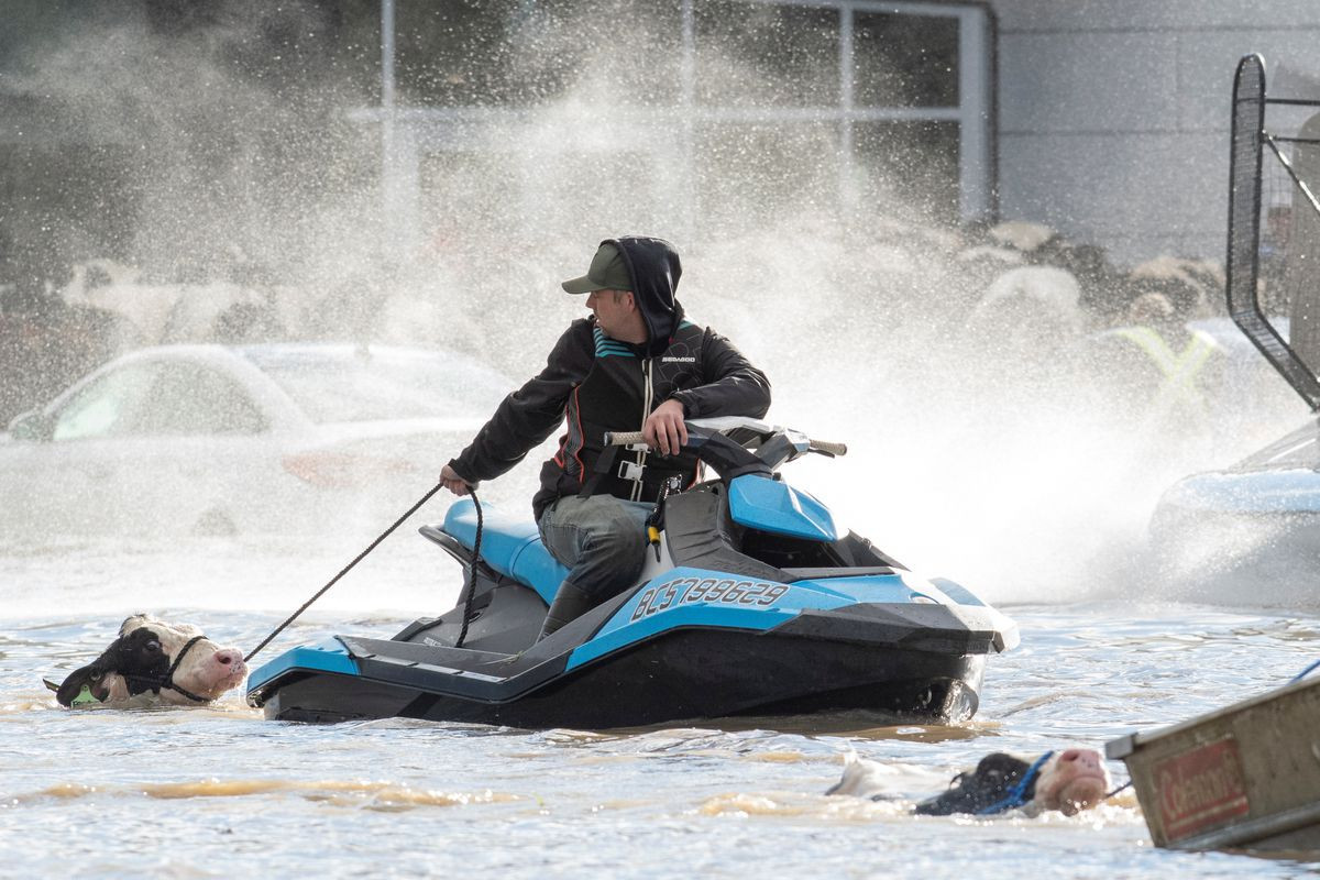 Helicopters drop food for Canadian flood victims, more rain expected