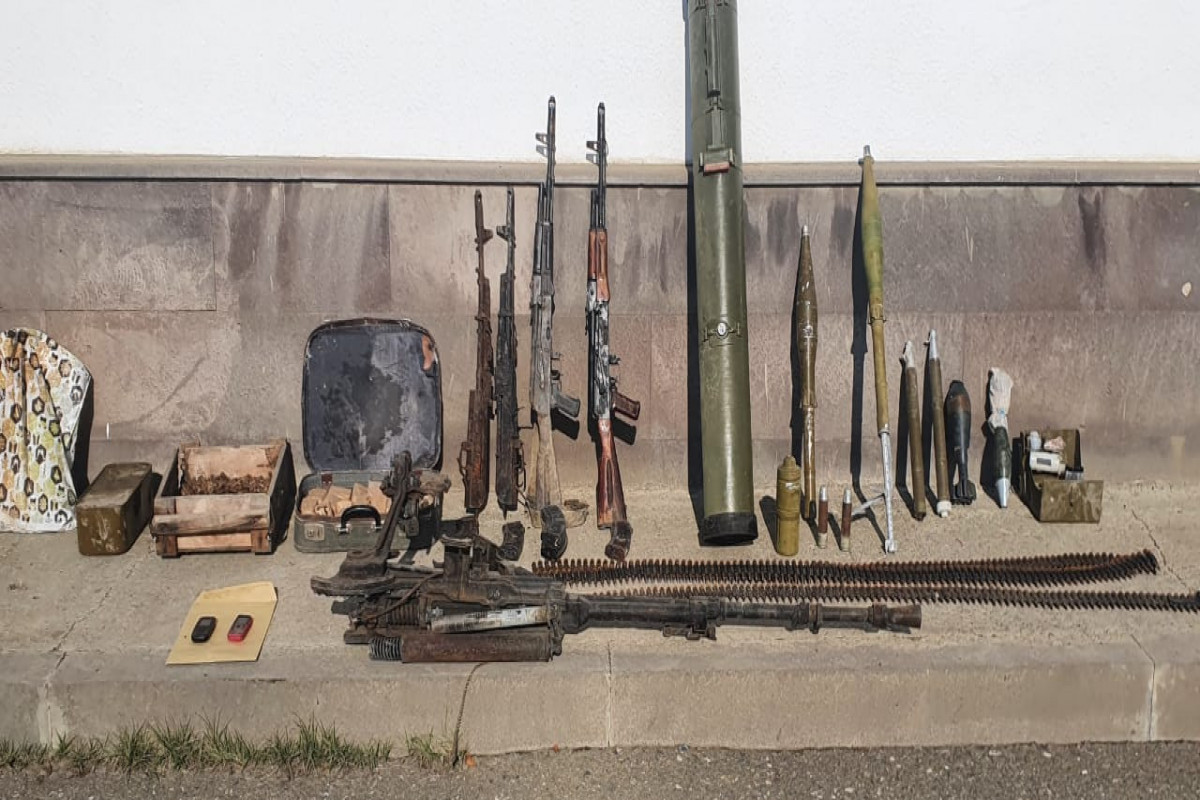 Weaponry left by enemy in Khajavend detected