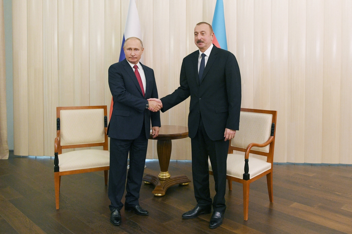 Russian President Vladimir Putin, Azerbaijani President Ilham Aliyev