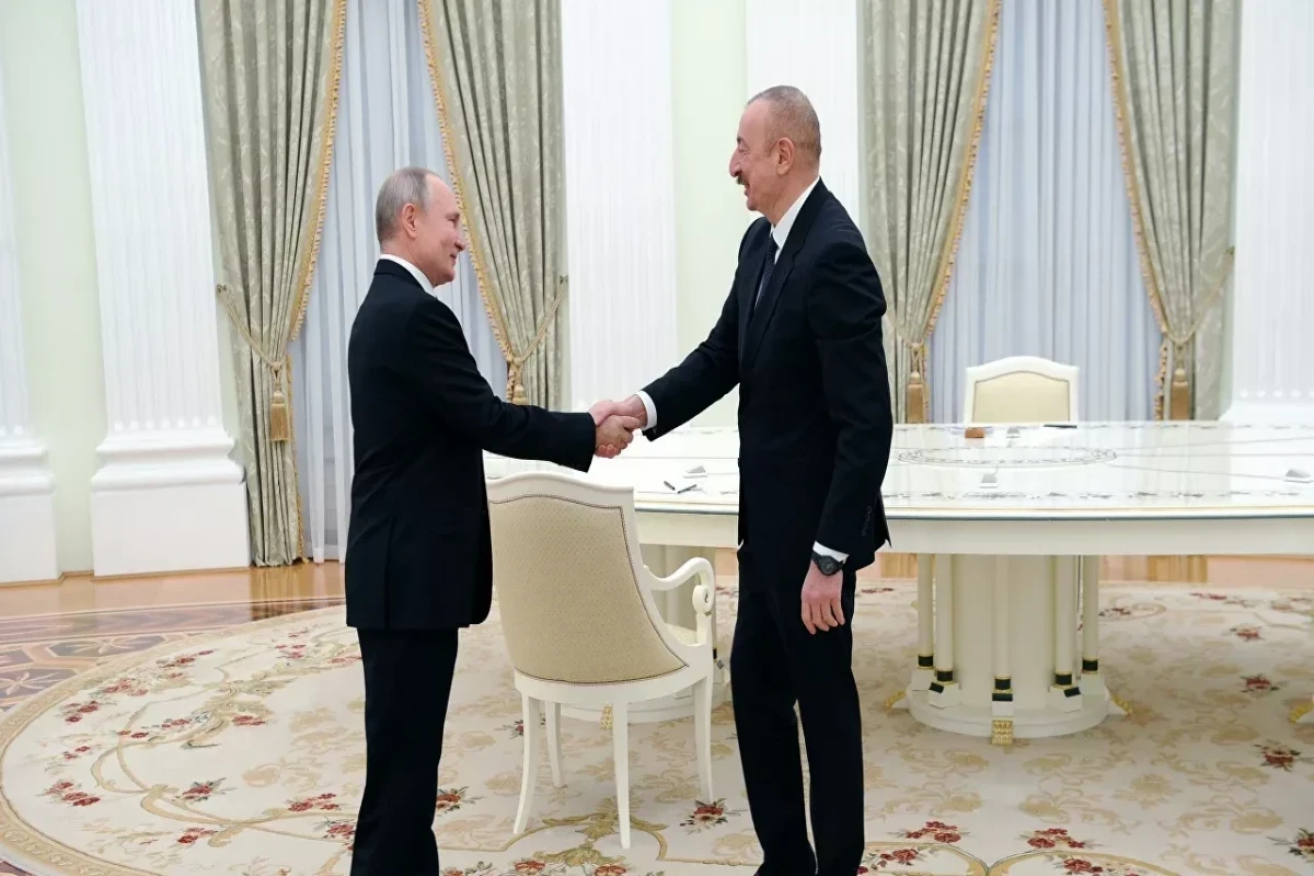 Russian President Vladimir Putin, Azerbaijani President Ilham Aliyev