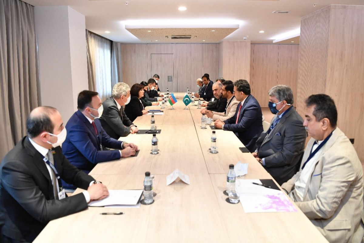 Chair of Milli Majlis Sahiba Gafarova Meets Chairman of Pakistan National Assembly Asad Qaiser during Working Visit to Spain 