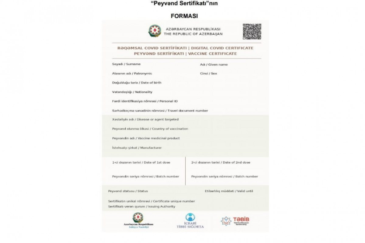 Vaccination certificate against COVID-19, certificate of false contraindication, and certificate of recovery approved