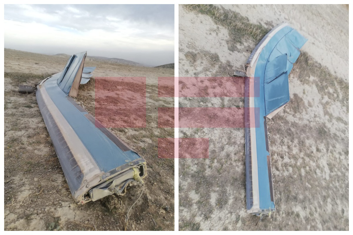 Wreckage of crashed helicopter of Azerbaijan's SBS