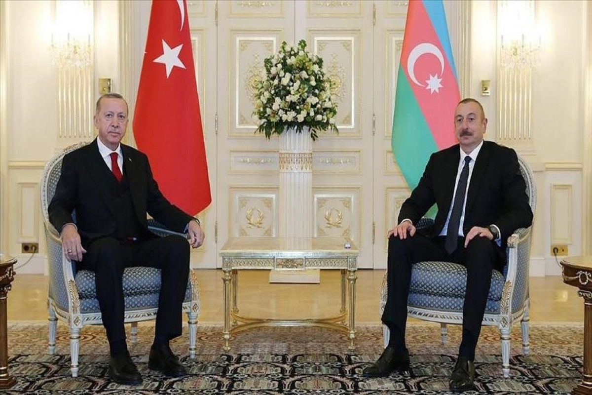 Turkish President Recep Tayyip Erdogan, Azerbaijani President Ilham Aliyev