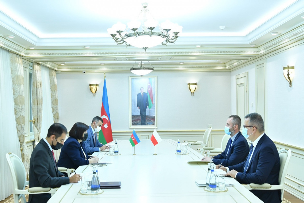 Chair of Milli Majlis Sahiba Gafarova meets ambassador of Poland to Azerbaijan Rafał Poborski