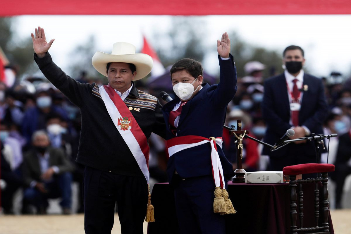 Peru's Castillo swears in new prime minister in bid to calm political instability