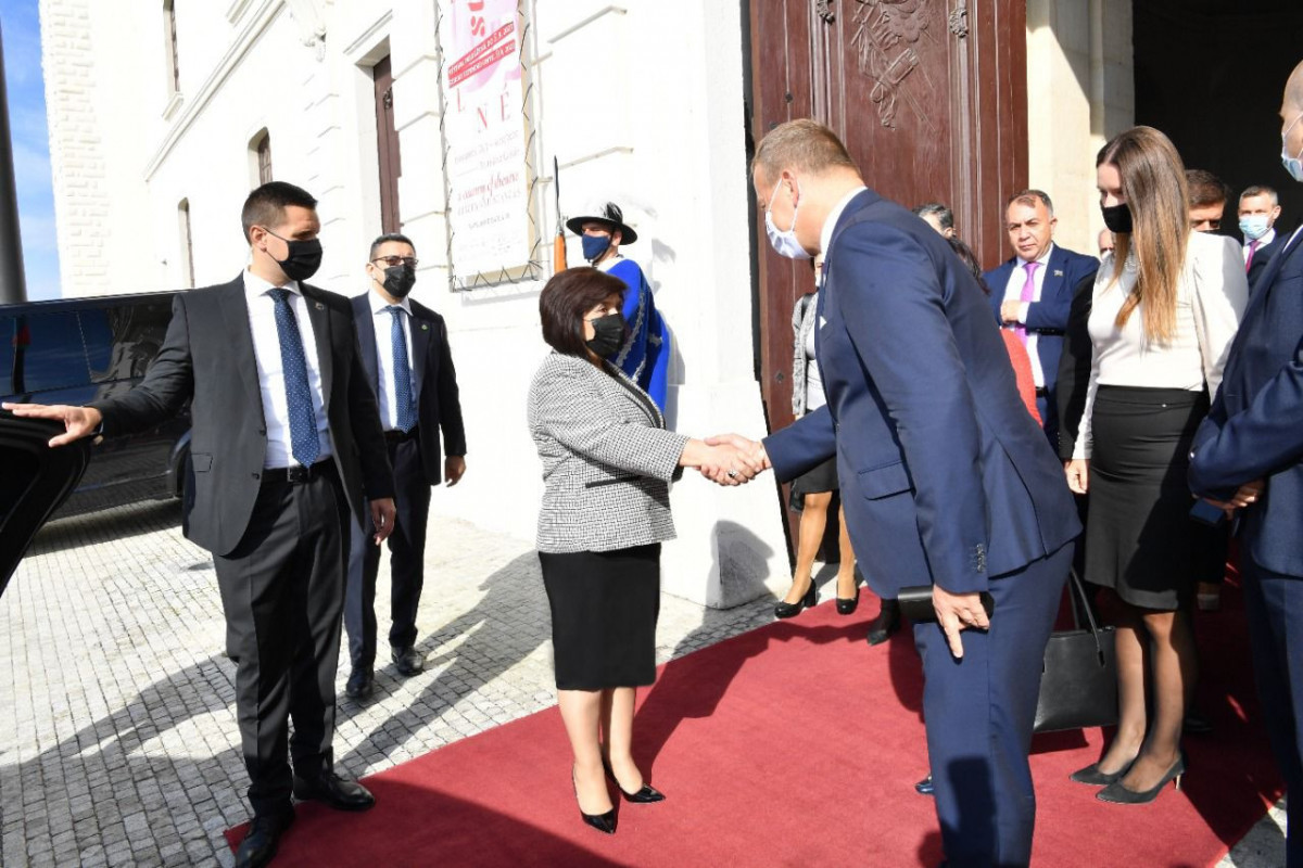 Chair of Milli Majlis Sahiba Gafarova meets chairman of Slovak National Council Boris Kollár