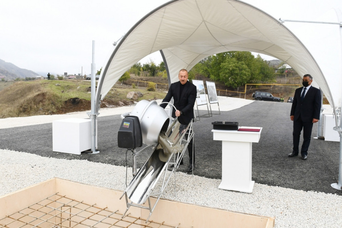 President Ilham Aliyev laid the foundation of new Hadrut substation