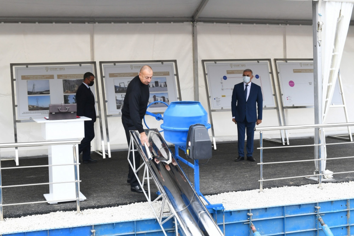 President Ilham Aliyev laid foundation stone for new Hadrut junction substation