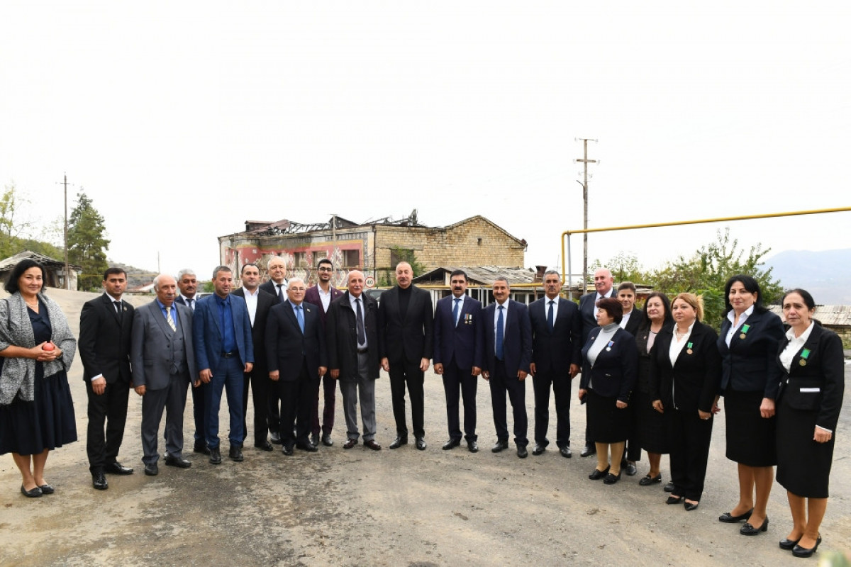 President Ilham Aliyev visited Tugh village together with members of general public of Khojavand district