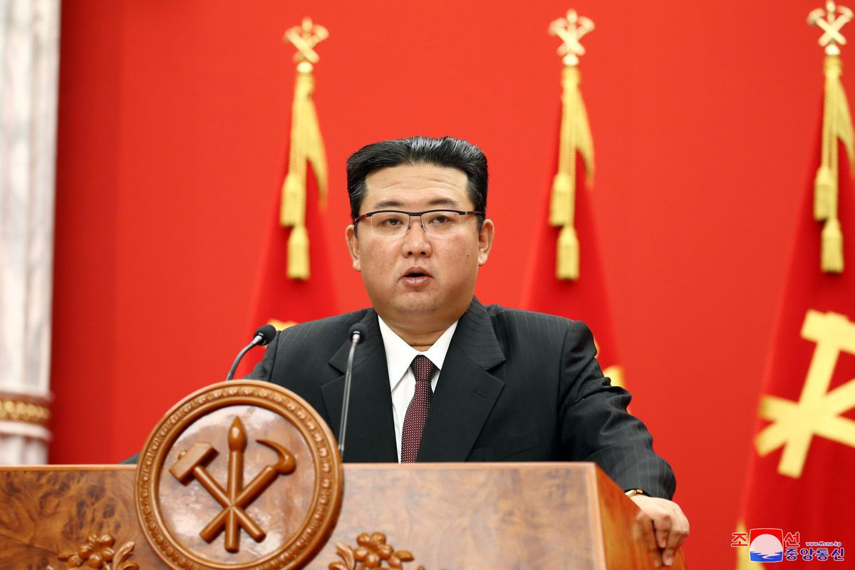 Flanked by missiles, North Korea's Kim says U.S. and South Korea threaten peace