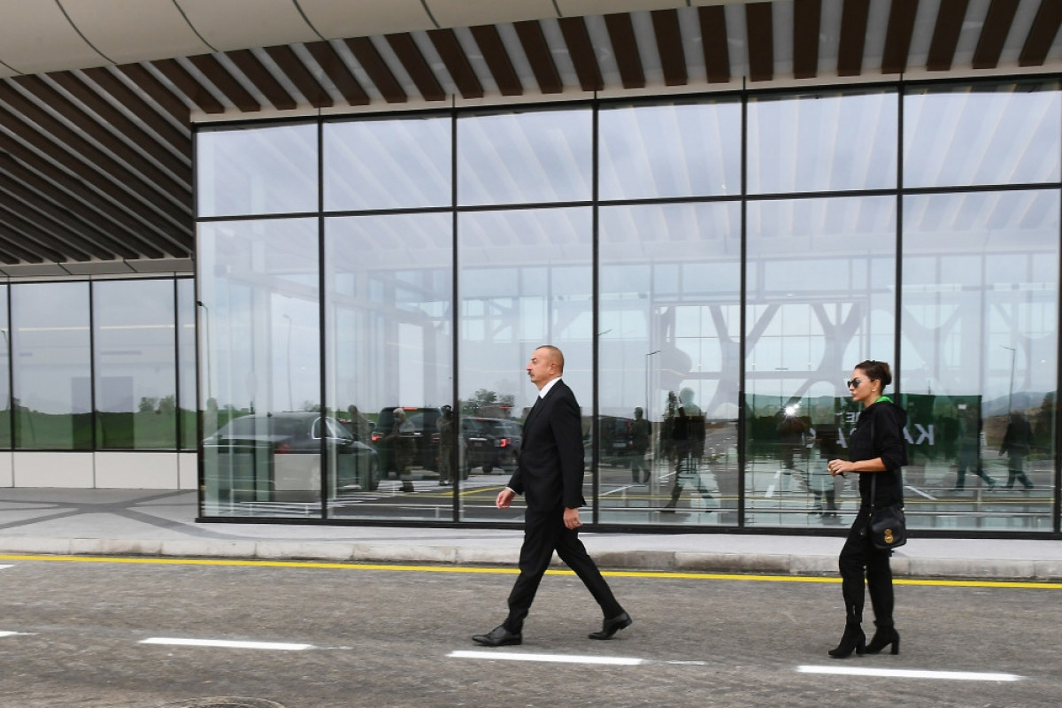 President Ilham Aliyev and First Lady Mehriban Aliyeva viewed conditions created at Fuzuli International Airport-UPDATED 