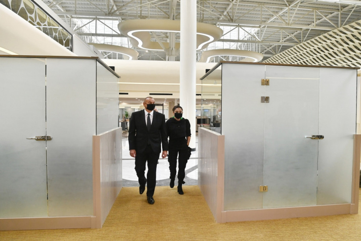 President Ilham Aliyev and First Lady Mehriban Aliyeva viewed conditions created at Fuzuli International Airport-UPDATED 