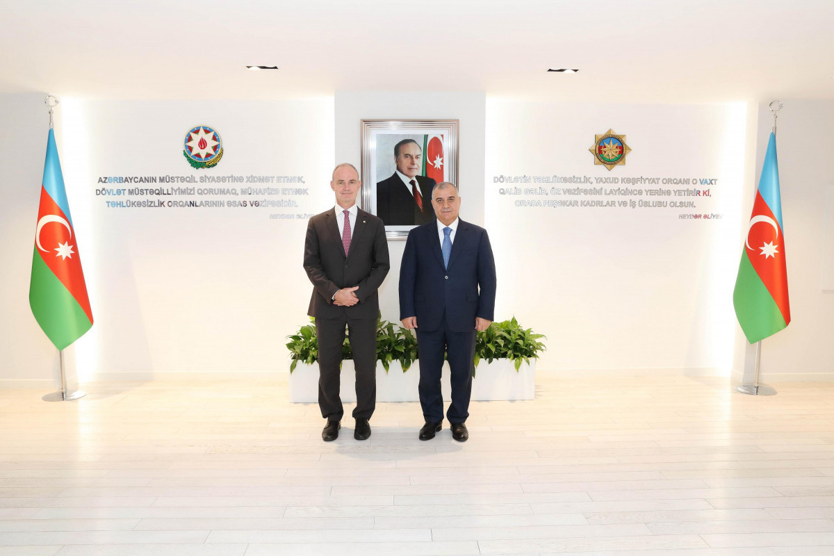 ICRC vice-president Gillies Carbonnier, Azerbaijan’s SSS chief Ali Naghiyev