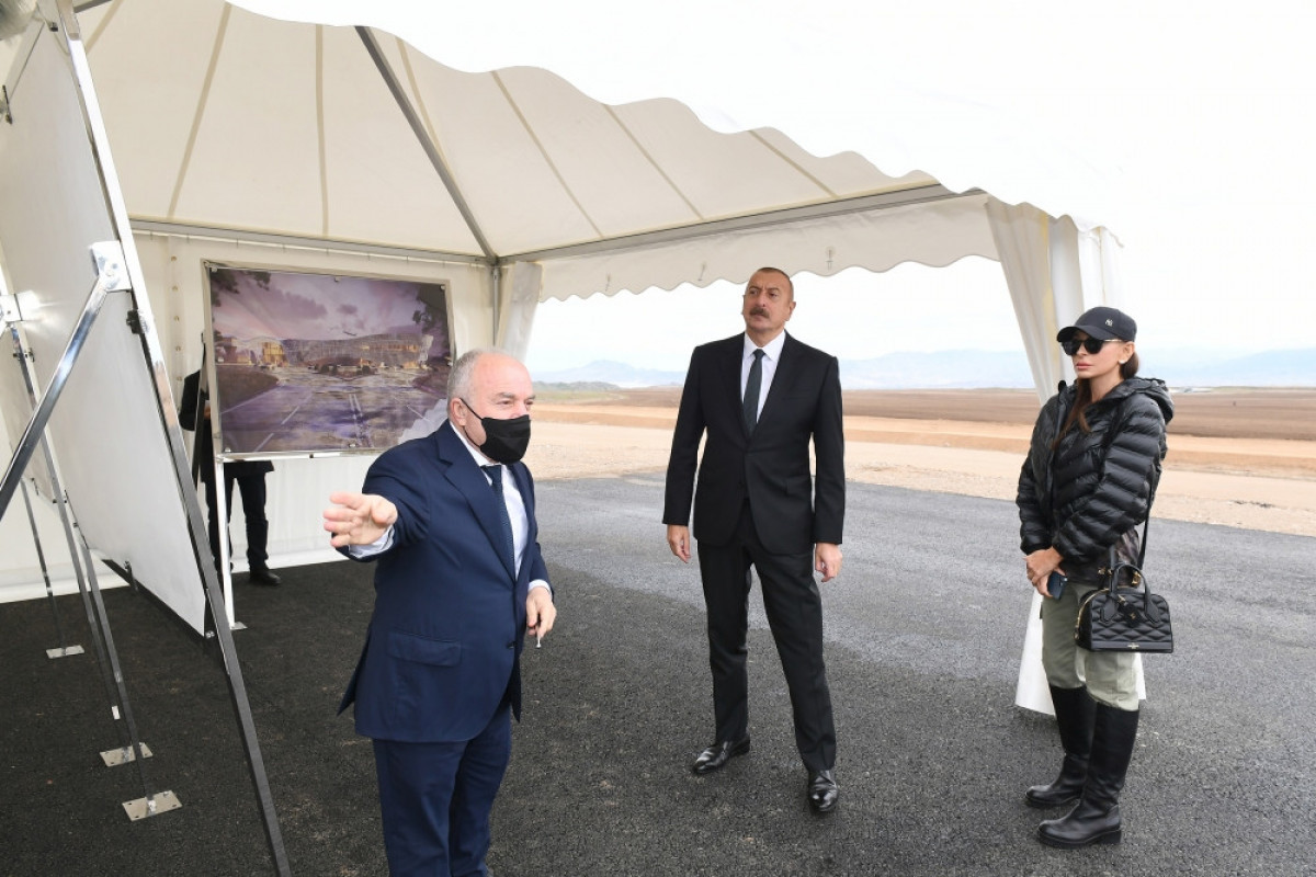 President Ilham Aliyev viewed progress of construction work at Zangilan International Airport