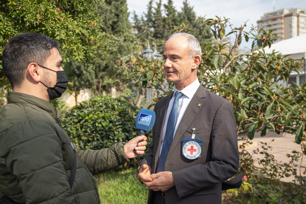 Interview of Vice-President of International Committee of the Red Cross (ICRC) Gilles Carbonnier with APA