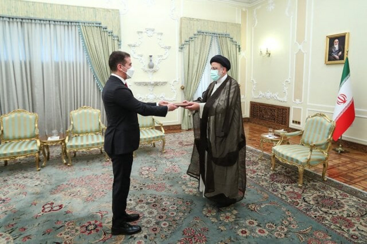 Azerbaijani Ambassador Ali Alizadeh, Iranian President Ebrahim Raisi