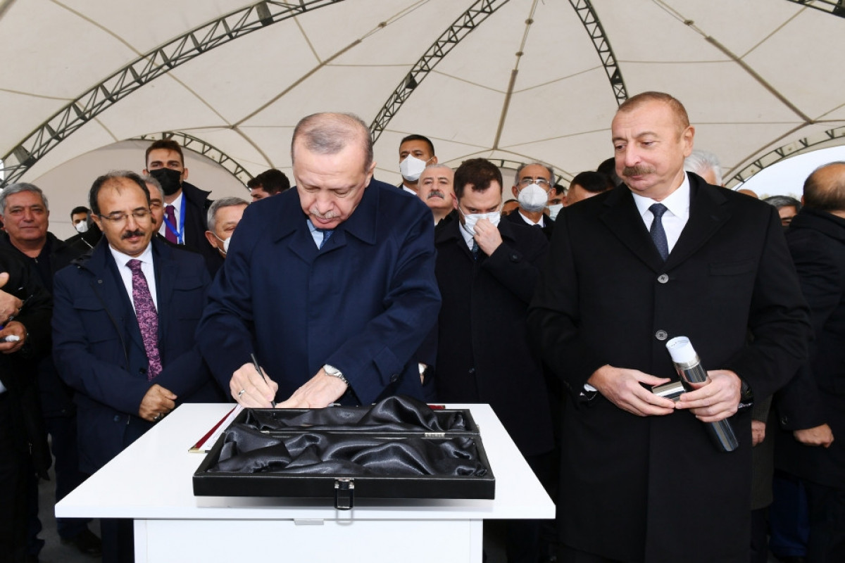 Azerbaijani, Turkish presidents laid foundation stone for Horadiz-Jabrayil-Zangilan-Aghband highway (Zangazur corridor)