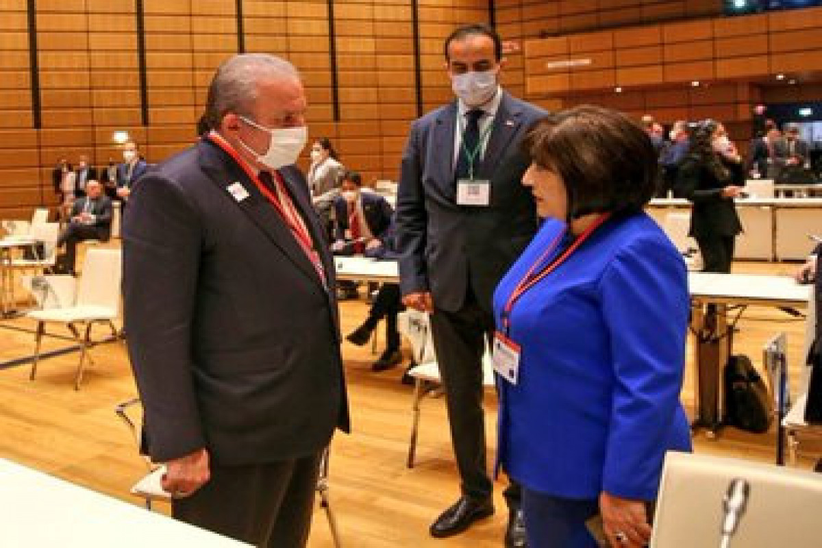 Mustafa Shentop meets with Sahiba Gafarova in Vienna
