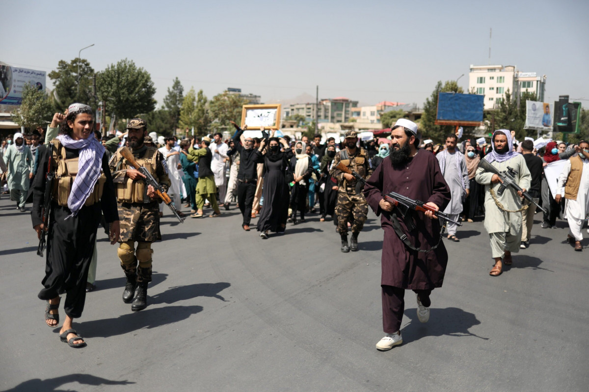Taliban fire warning shots at protest in Afghanistan's Kabul