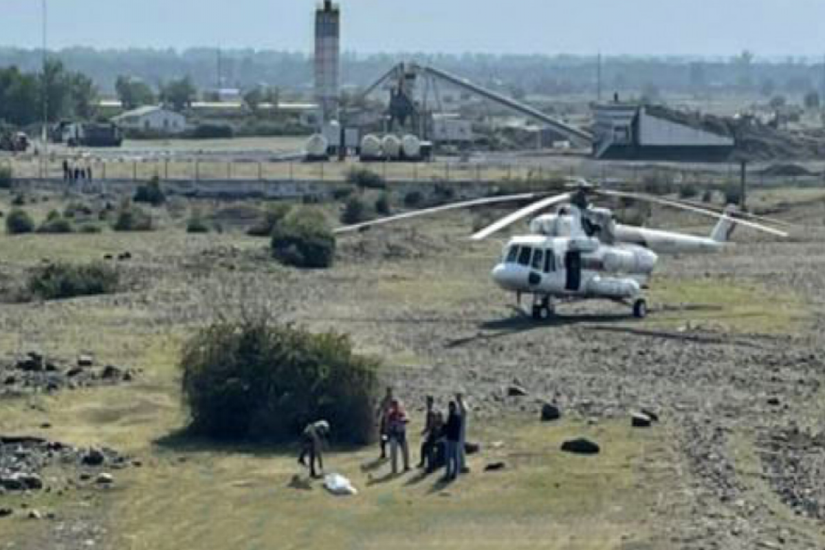 Azerbaijan MES's aviation team involved in the flooded areas as a result of heavy rains
