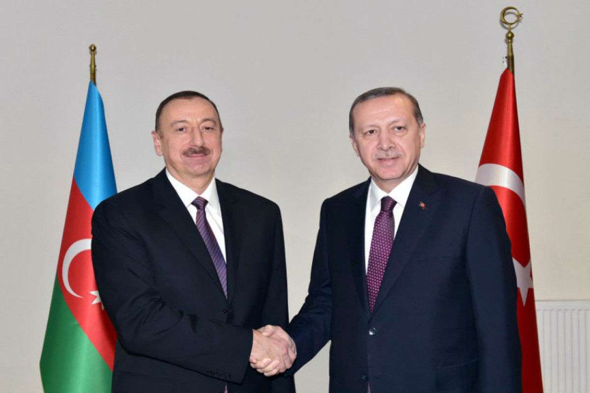 the President of the Republic of Turkey Recep Tayyip Erdogan and  president of the Republic of Azerbaijan Ilham Aliyev