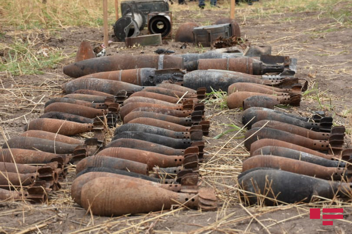 It is announced how many mines and unexploded ordnance found in liberated regions and how many territories cleared