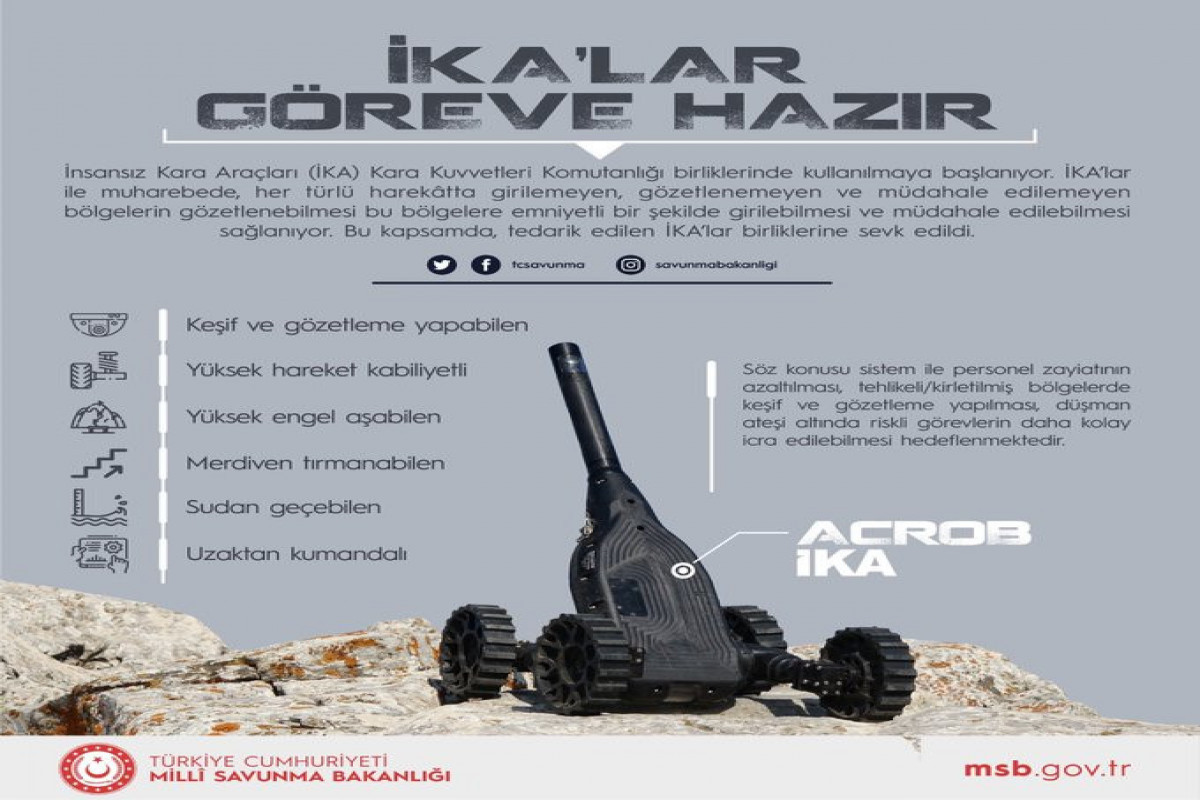 Unmanned Ground Transport System given to use of Turkish Army -PHOTO 